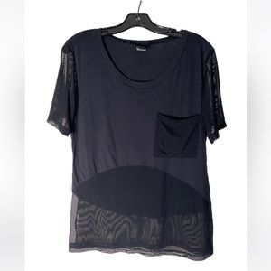 ♠️Black Top with Sheer Detail ♠️